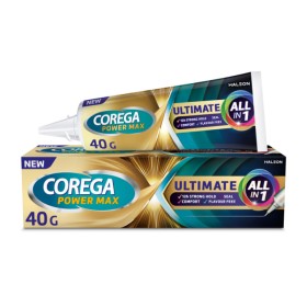Corega Power Max Ultimate All In One Στερεωτική Κρέμα Τεχνητής Οδοντοστοιχίας Για Ακόμα Μεγαλύτερη Δύναμη Μασήματος 40gr